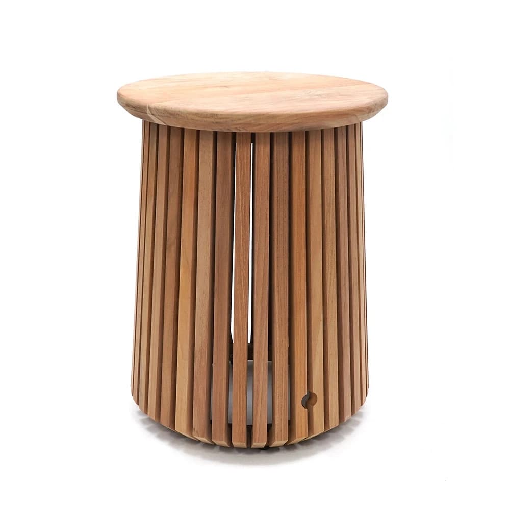 Inhägnad Lagune Teak Gasflasköverdrag av Happy Cocooning – Solid Teak 42,5 cm Utomhus Gasflaskförvaring