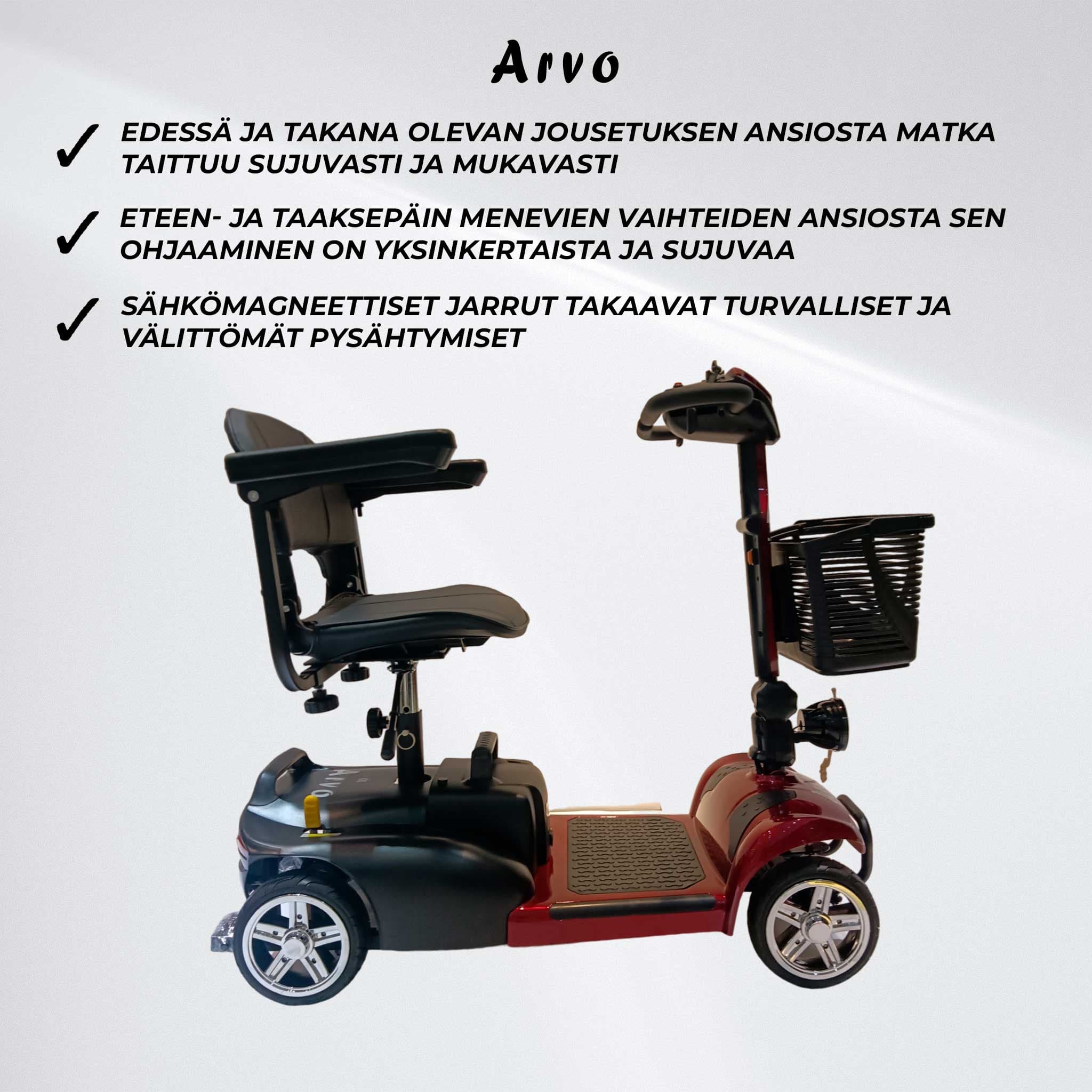 Arvo Promenadscooter P100 Röd view 2