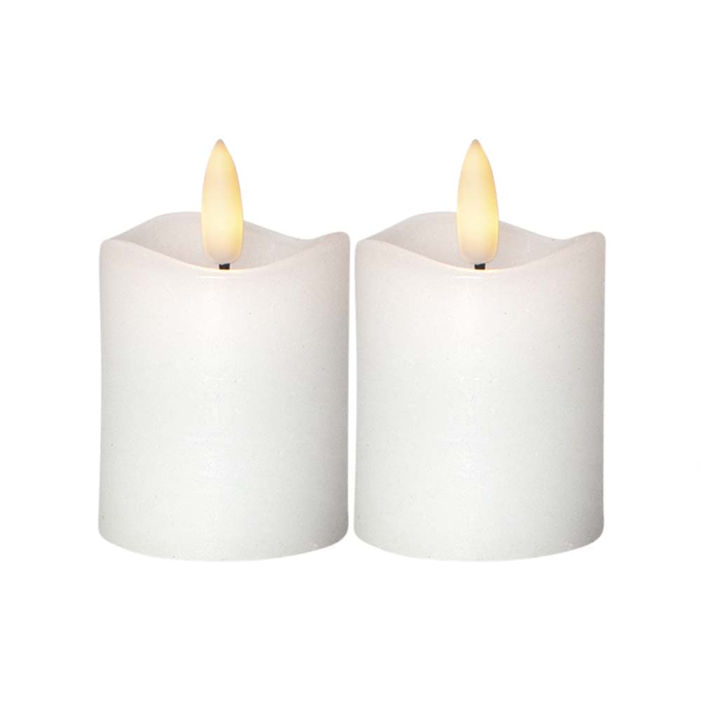 LED blockljus 2 pack flame