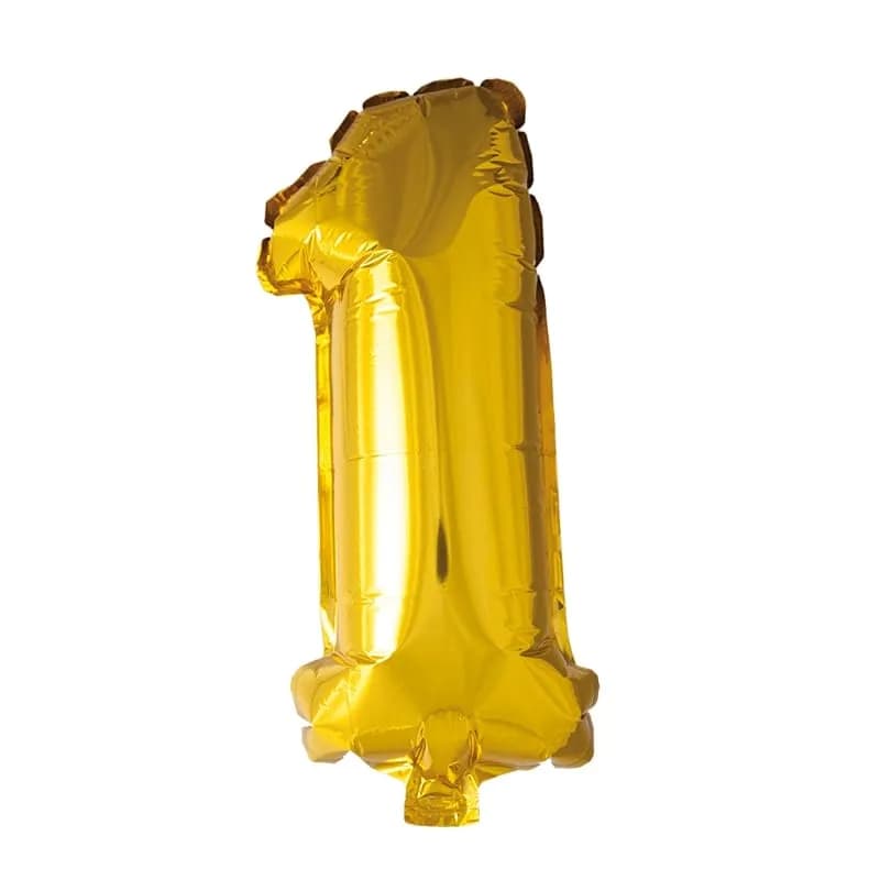 Sifferballong i guldfolie 86 cm, #1