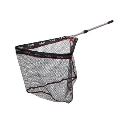 DAM Alu Håv Teleskopisk & Fällbar med Rubber Mesh (Längd & Storlek: 170cm 50x50x40cm)