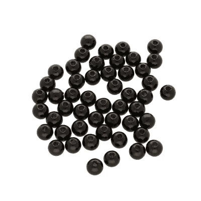 Milo Black Plastic Micro Beads 2mm 25 Pack