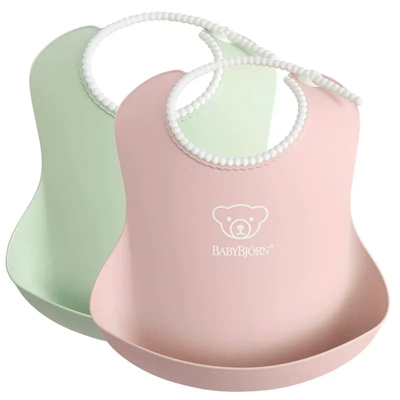 BabyBjörn Haklapp Blekgrön/Blekrosa 2-pack