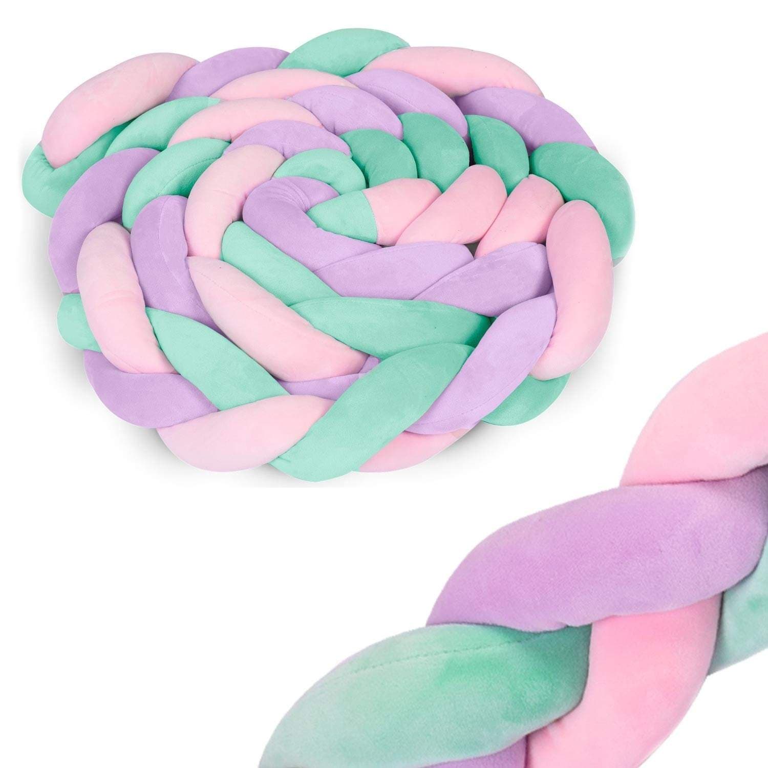 Spjälsängsskydd Ricokids 3m - Mint, Rosa och Lila