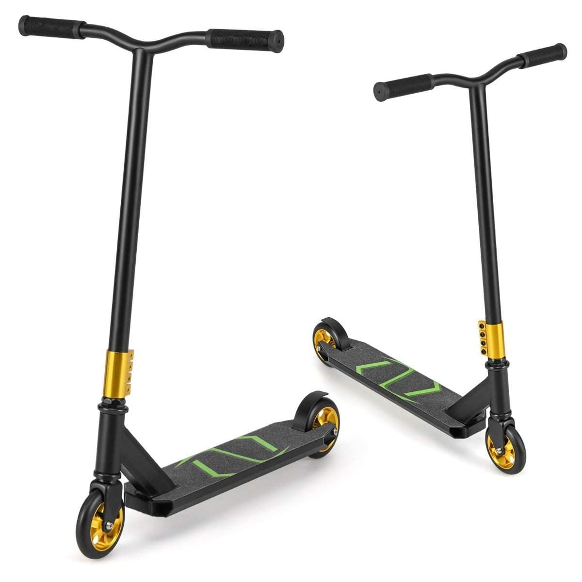 Stuntskoter med 360-styrning & PU hjul & Aluminium Deck Stunt Scooter Rolig Scooter Svart