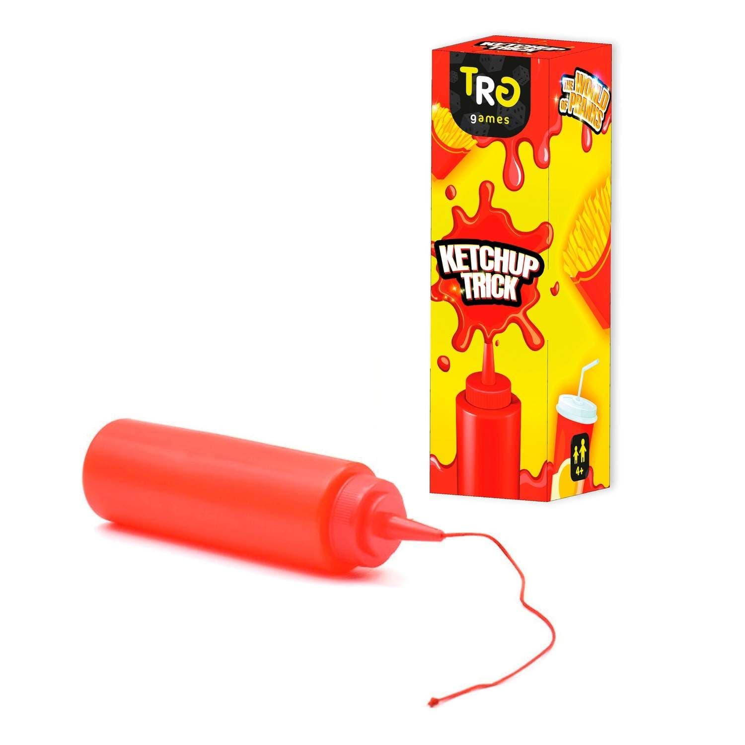 Ketchup-trickdisplay, överraskningsmagi för barn 4+