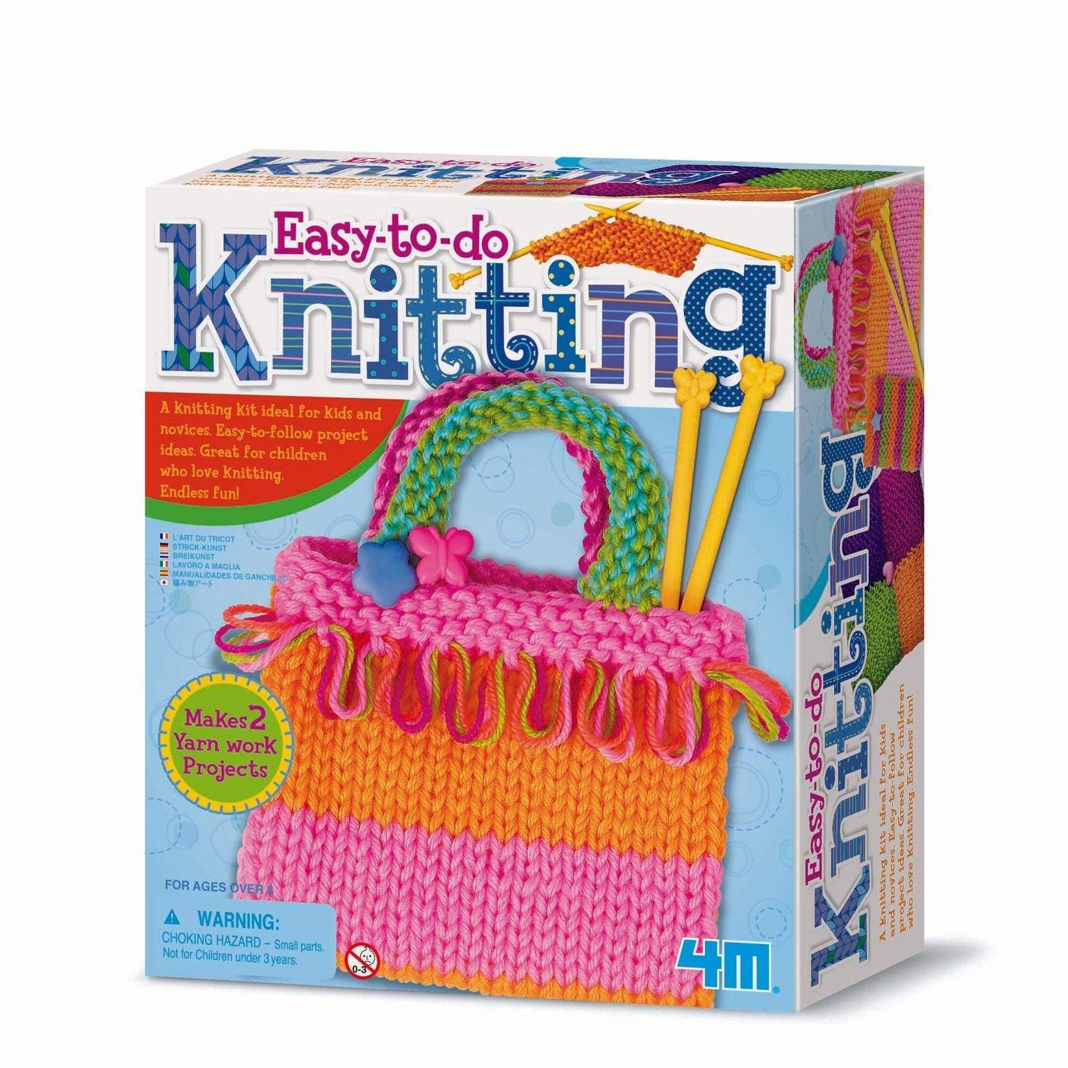 DIY Knitting Art Kit för 4M-projekt, lätt att använda