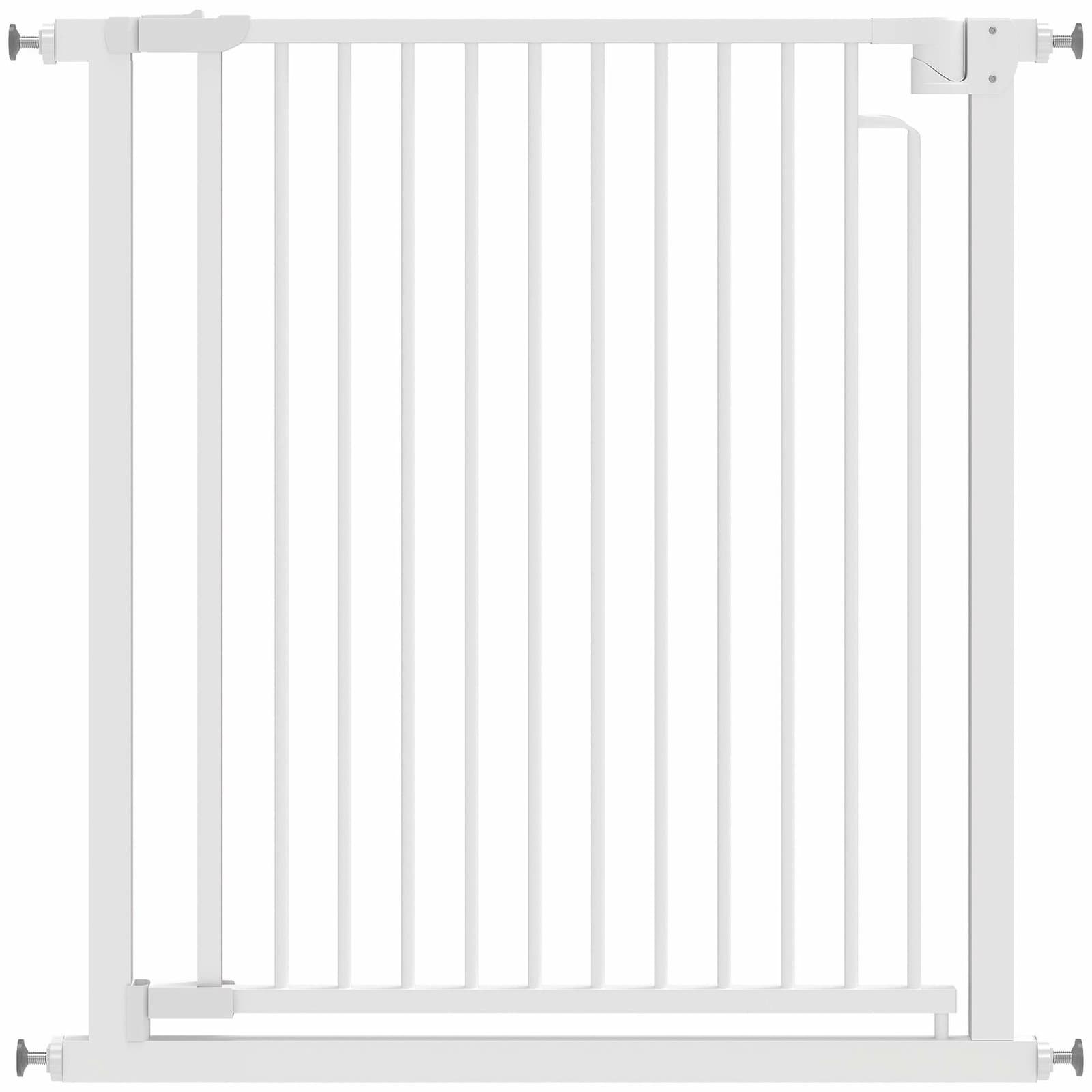 Barnsäkerhetsgrind – Ingen borrning, Automatisk stängning, 76-80 cm, Vit