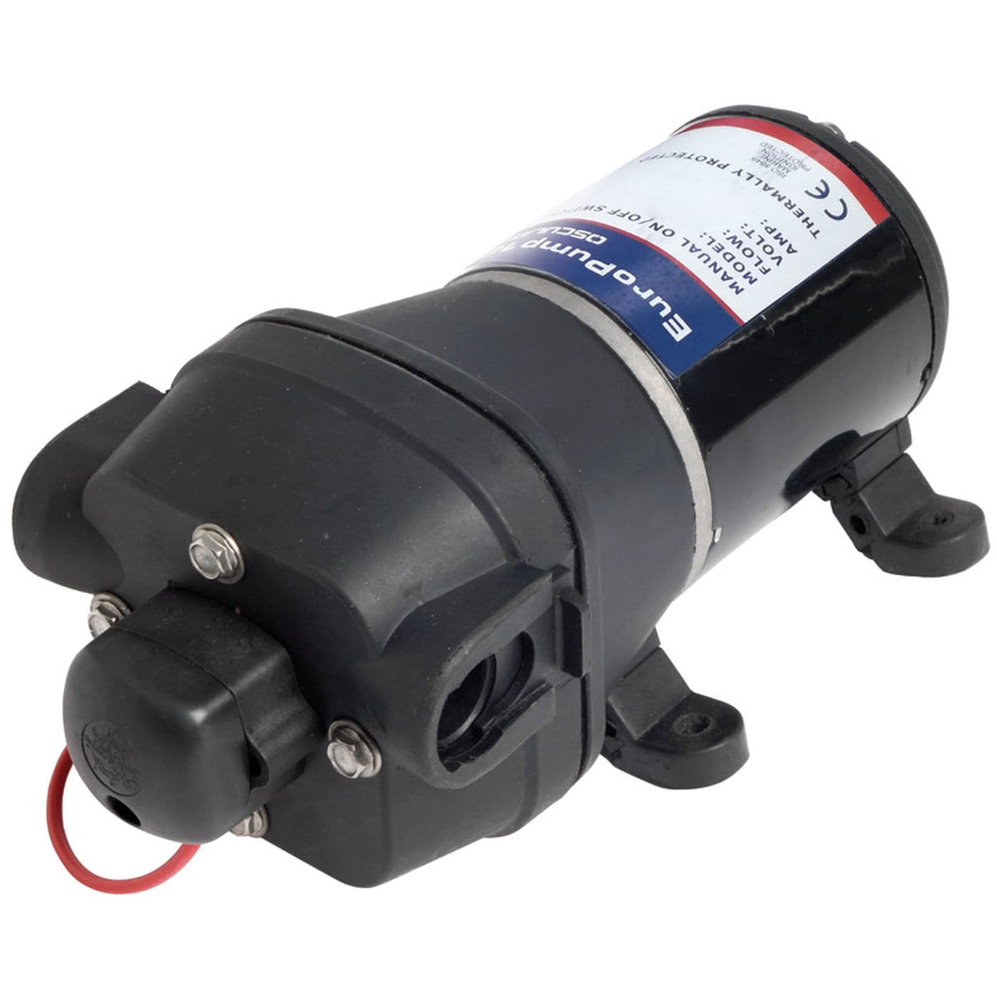 Osculati Pentrypump Europump 18, Färskvattenpump med Högt Flöde, 12 V, 20 l/min, 9 A, Arbetstryck 2.8 bar, 257 x 105 x 95 mm