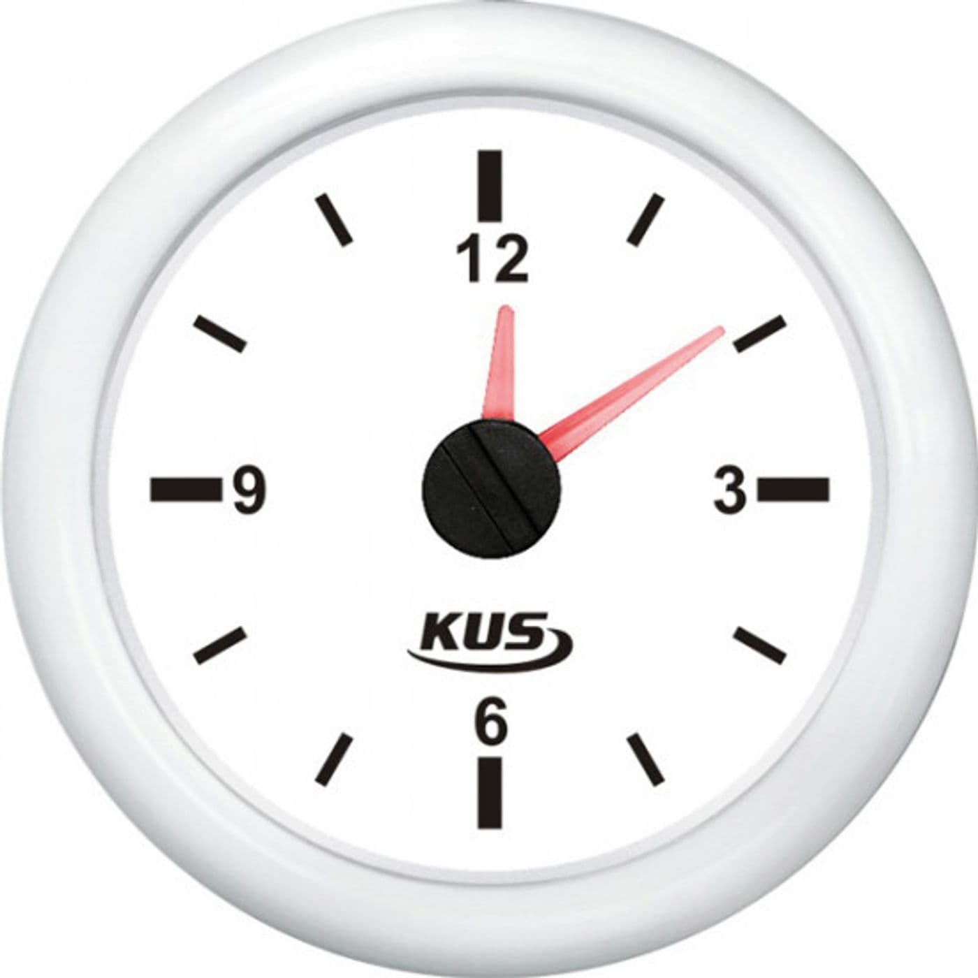 Kus Klocka Analog, Vit, 12/24v