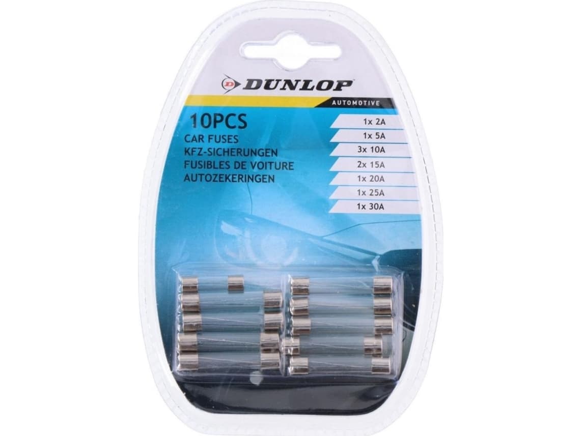 Dunlop set med bilsäkringar i glas DUNLOP 10 st