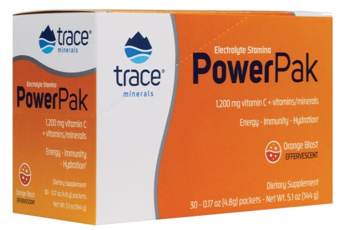 Trace Minerals - Electrolyte Stamina Power Pak, Orange Blast, 30 påsar