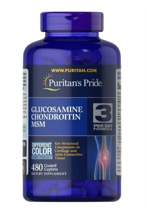 Puritan's Pride - Glukosamin Kondroitin MSM 480 belagda tabletter