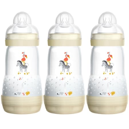 MAM 260 ml 2+mån Anti-Colic Flaska - 3-pack Vit