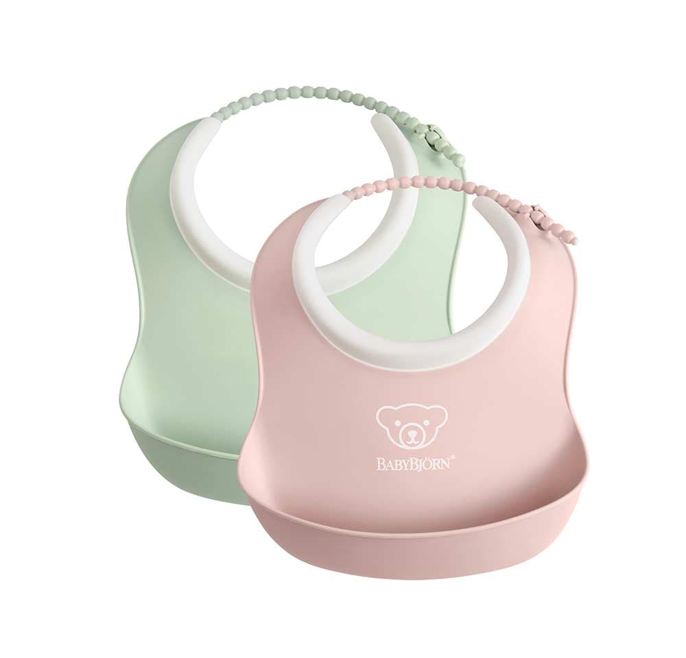 BabyBjörn Liten Haklapp 2-pack Blekgrön/Blekrosa